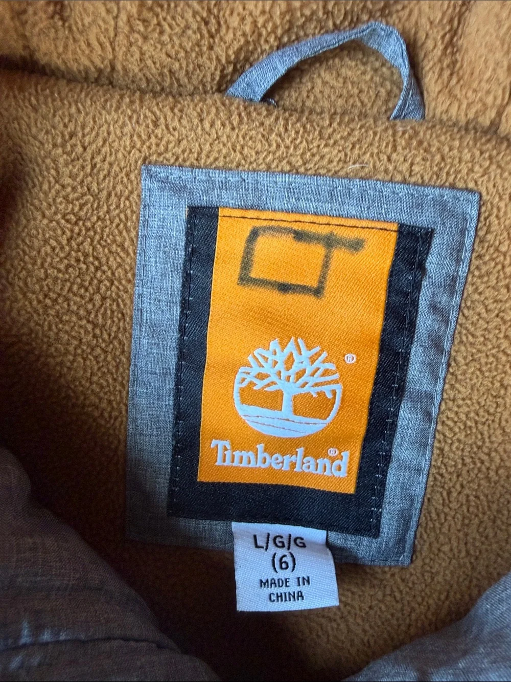 Timberland Jacket Boys Gray Puffer Hooded Fleece Lined Winter Coat Sz 6